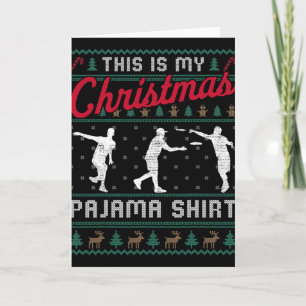 Das ist mein Weihnachts-Pyjama-Disc-Golf-hässliche Karte