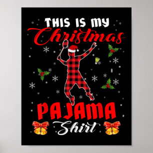 Das ist mein Weihnachts-Pyjama-Hemd Santa-Kariert  Poster