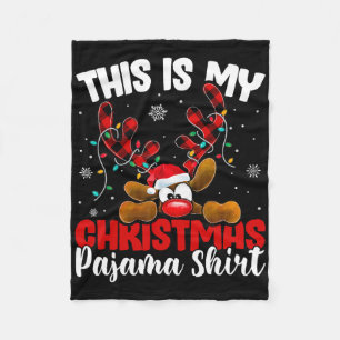 Das ist mein Weihnachts-Pyjama Rudolph Rentier Män Fleecedecke