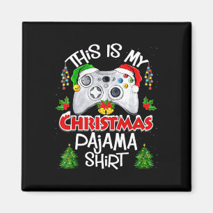 Das ist mein Weihnachts-Pyjama-Santa-Hut-Gamer-Spi Magnet
