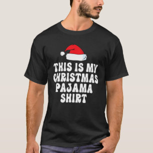 Das ist mein Weihnachts-Pyjama-Santa-Hut lustiger T-Shirt
