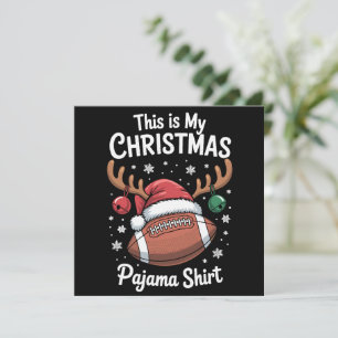 Das ist mein Weihnachts-Pyjama-Shirt Football Xmas Feiertagskarte