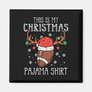 Das ist mein Weihnachts-Pyjama-Shirt Football Xmas Magnet