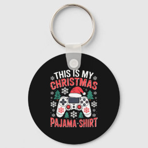 Das ist mein Weihnachts-Pyjama-Shirt Gaming Weihna Schlüsselanhänger