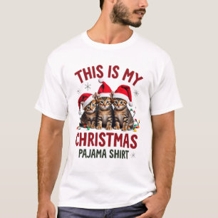 Das ist mein Weihnachts-Pyjama-Shirt Katzenliebhab T-Shirt