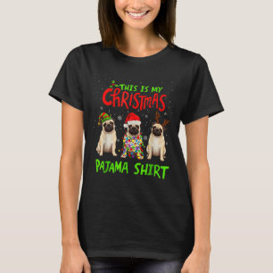 Das ist mein Weihnachts-Pyjama-Shirt Pug Hund Lust T-Shirt