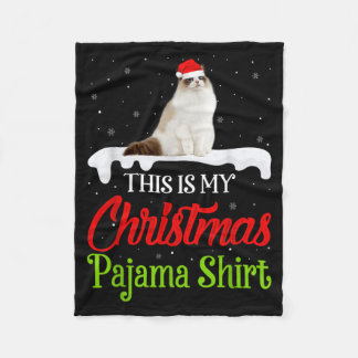 Das ist mein Weihnachts-Pyjama-Shirt Ragdoll-Katze Fleecedecke
