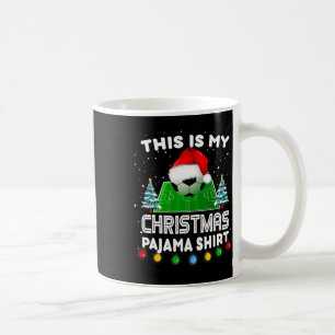 Das ist mein Weihnachts-Pyjama-Shirts-Fußball-Sant Kaffeetasse