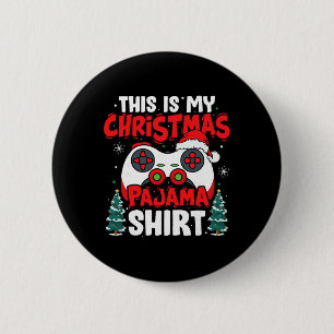 Das ist mein Weihnachts-Pyjama-Videospiel-Gamer-Ju Button