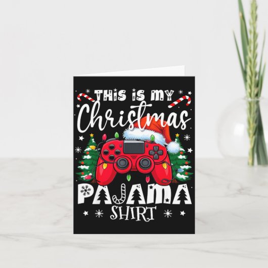 Das ist mein Weihnachts-Pyjama-Videospiel-Gamer-Ju Karte (Vorderseite)