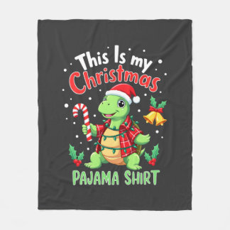 Das ist mein Weihnachts-Schildkröten-Pyjama-Shirt  Fleecedecke