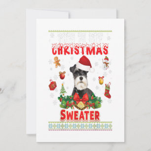 Das ist mein Weihnachts-Sweater Schnauzer-Hund Ugl Feiertagskarte