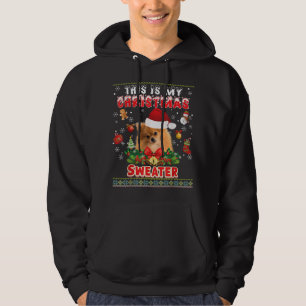 Das ist mein Weihnachts-Sweater-Spitz Hund Ugly M Hoodie