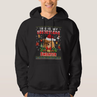Das ist mein Weihnachts-Sweater-Spitz Hund Ugly M Hoodie