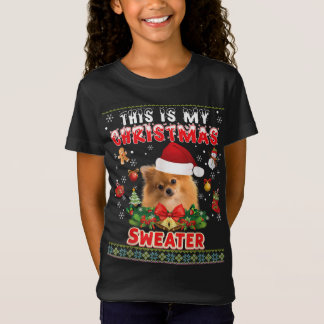 Das ist mein Weihnachts-Sweater-Spitz Hund Ugly M T-Shirt