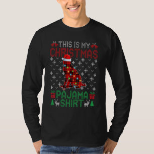 Das ist mein Weihnachtsaffen Pajama Affe Red Karie T-Shirt