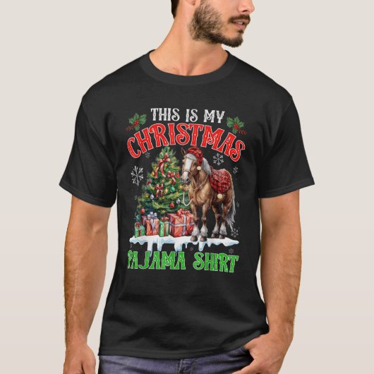 Das ist mein Weihnachtsbauernhof "Pajama Santa Hor T-Shirt (Vorderseite)