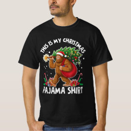 Das ist mein Weihnachtsbaum Pajama Bigfoot Santa T T-Shirt