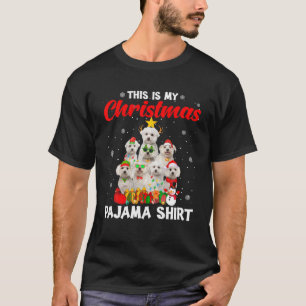 Das ist mein Weihnachtsbaum Pajama Maltese Dog Xma T-Shirt