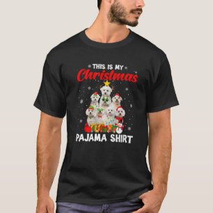 Das ist mein Weihnachtsbaum Pajama Maltese Dog Xma T-Shirt
