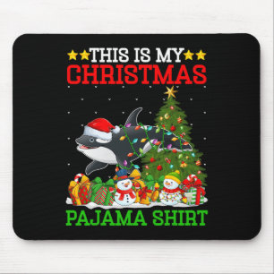 Das ist mein Weihnachtsbaum Pajamas Orca Lighting Mousepad