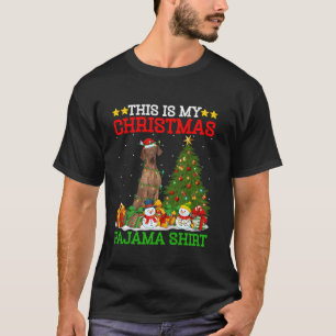 Das ist mein Weihnachtsbaum Pajamas Vizsla Dog Chr T-Shirt