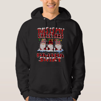 Das ist mein Weihnachtsbüffel Karierte Gnomes Funn Hoodie