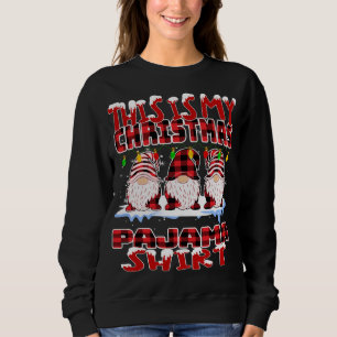 Das ist mein Weihnachtsbüffel Karierte Gnomes Funn Sweatshirt