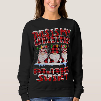Das ist mein Weihnachtsbüffel Karierte Gnomes Funn Sweatshirt