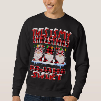 Das ist mein Weihnachtsbüffel Karierte Gnomes Funn Sweatshirt
