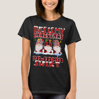Das ist mein Weihnachtsbüffel Karierte Gnomes Funn T-Shirt