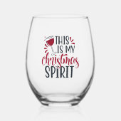 Das ist mein Weihnachtsgeist Weinglas Ohne Stiel (Vorderseite)
