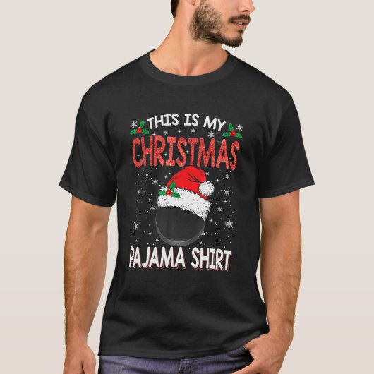 Das ist mein Weihnachtshockey-Pajama für Jungen, E T-Shirt (Vorderseite)