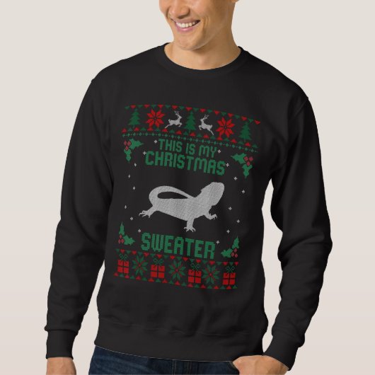 Das ist mein Weihnachtskraut, der bärtige Drache U Sweatshirt (Vorderseite)