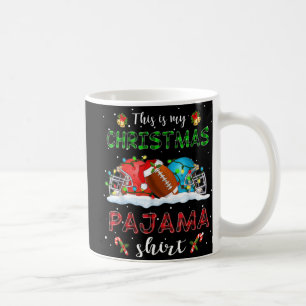 Das ist mein Weihnachtslicht Pajama Football Xmas Kaffeetasse