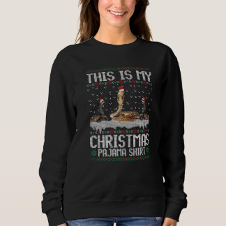 Das ist mein Weihnachtslicht Pajama Snake Xmas Sweatshirt