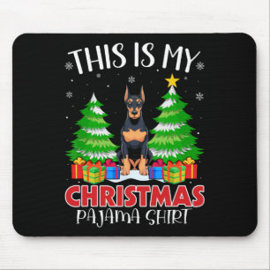 Das ist mein Weihnachtspajama Doberman Pinscher Do Mousepad