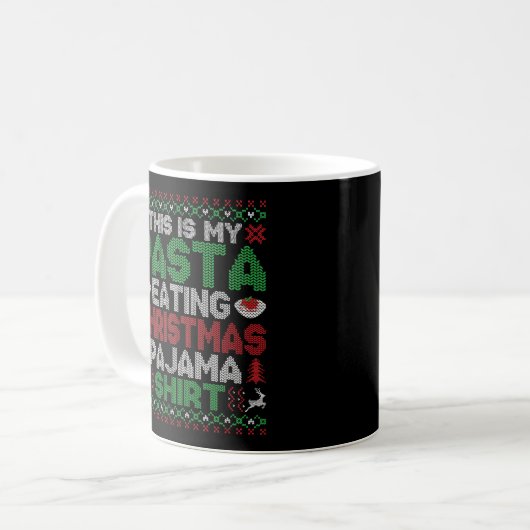 Das ist mein Weihnachtspajama Funny Pasta Lover Ug Kaffeetasse (Vorderseite Links)