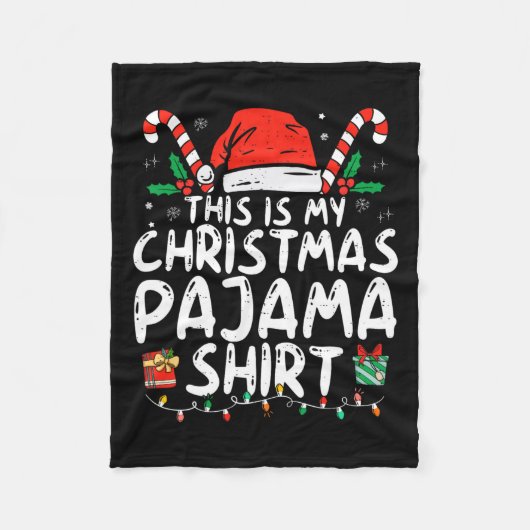Das ist mein Weihnachtspajama Funny Xmas Pjs Men W Fleecedecke (Vorderseite)