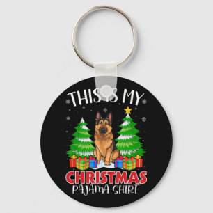 Das ist mein Weihnachtspajama German Shepherd Dog Schlüsselanhänger