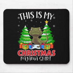 Das ist mein Weihnachtspajama Lizard Xmas Pjs Mousepad