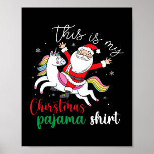 Das ist mein Weihnachtspajama Niedlich Santa Unico Poster