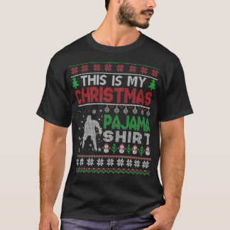 Das ist mein Weihnachtspajama Ugly Sweater Hockey  T-Shirt