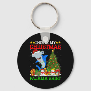 Das ist mein Weihnachtspajamas Hammerhead Shark Ch Schlüsselanhänger