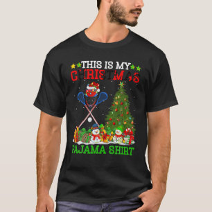 Das ist mein Weihnachtspajamas Lacrosse Santa Chri T-Shirt