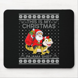 Das ist mein Weihnachtspajamas Santa Riding Lizard Mousepad