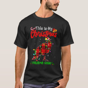 Das ist mein Weihnachtspfau Pajama Buffalo Kariert T-Shirt