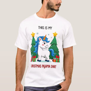 Das ist mein Weihnachtspyjama-Shirt Einhorn Xmas P T-Shirt
