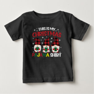 Das ist mein Weihnachtspyjama-Shirt Familie Gnomie Baby T-shirt