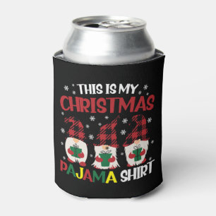 Das ist mein Weihnachtspyjama-Shirt Familie Gnomie Dosenkühler
